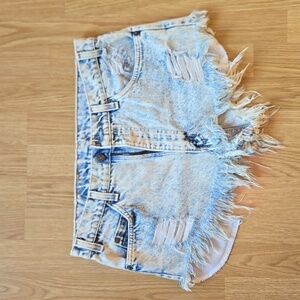 Levi Strauss acid washed jean shorts